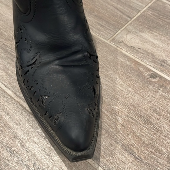 Roper Black Boots Size 9M - Picture 3 of 10